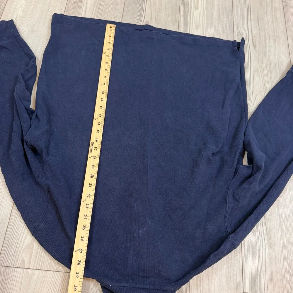 Polo Ralph Lauren Estate Rib Quarter Zip Pullover Navy Blue Mens XL